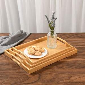 Decorative <b>wooden</b> serving tray for home decor coffee <b>table</b> centerpiece entryway <b>dining</b> <b>table</b> <b>rustic</b> accent piece - Product Image 4