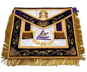 Delantales Masónicos Personalizados al por Mayor, Hechos a Mano, Bordados, de Piel de Cordero, Ligeros, de Forma Cuadrada, para Maestros Masónicos de la Selecta Real - Product Image 6