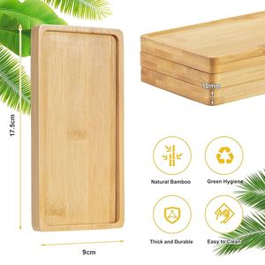 Bamboo Rectangular Serving <b>Tray</b> with Oil Bottle Coaster 1 Piece - Product Image 2