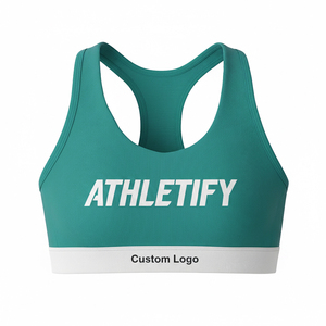 Soutien-gorge de sport respirant pour femmes Racerback confortable soutien élevé couverture complète pour Gym Running Yoga évacuation de l'humidité vêtements de sport. - Product Image 1