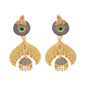 Pendientes chapados en mate AD elegantes, fabricante de bisutería, joyería de imitación antigua, exportación, proveedor de joyería de moda personalizada - Product Image 1