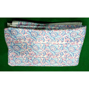 Handmade Traditional Cotton Quilt Floral Reversible <b>Kantha</b> Pattern Soft Bedspread <b>Throw</b> Handblock Print Jaipur Razai for Home - Product Image 1