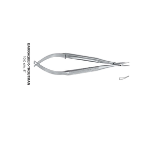 Portaagujas Micro BARRAQUER-TROUTMAN de Acero Inoxidable de Alta Calidad, 10 cm, Curvo, Instrumentos Quirúrgicos - Product Image 2