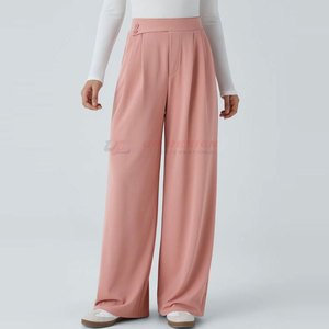 กางเกงลำลองแฟชั่นผู้หญิง ระบายอากาศได้ดี เอวกลาง ขากว้าง ปิดด้วยยางยืด ทรงตรงปกติ สำหรับฤดูหนาว - Product Image 2