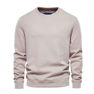 Sweatshirts à col rond en coton décontractés pour hommes Design confortable à manches longues avec impression de logo personnalisé Sweat à capuche en tissu polaire ODM pour hommes - Product Image 1