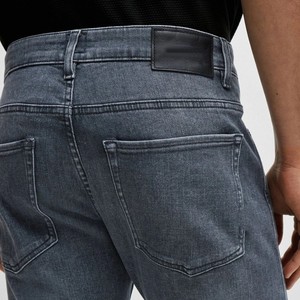 Jeans de Mezclilla Stonewashed de Pierna Recta y Cintura Media para Hombre, Estilo Casual, Algodón, Corte Regular, Color Sólido, Estilo Otoñal 2026 - Product Image 3