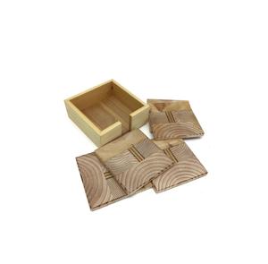 Housewarming Acacia Wood <b>Drinks</b> <b>Coasters</b> with Deer Horn <b>Coasters</b> for Cups Wood <b>Coaster</b> for square Shape - Product Image 6