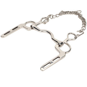 Cadena de gancho de acero inoxidable de alta calidad OEM al por mayor para bocados de caballo, con rodillo de fácil control que evita el deslizamiento del bocado para carrozas. - Product Image 1