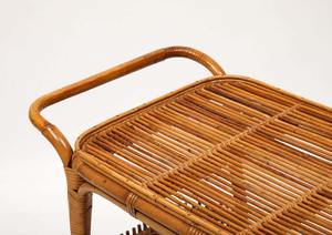 Carrito de Bar de Ratán Natural Hecho a Mano Ecológico, Acabado Oscuro, Muebles al por Mayor para Hoteles, Restaurantes y Bares, Fabricante al por Mayor - Product Image 6