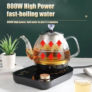 Hervidor de agua eléctrico de cuello de cisne para Hotel, Material de vidrio inalámbrico de uso comercial <span class=keywords><strong>con</strong></span> Control de temperatura, fabricación ODM OEM - Product Image 2