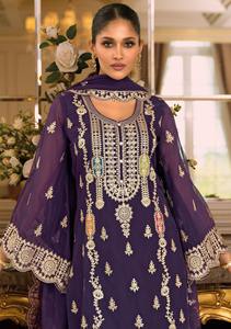Costume de mariage traditionnel en organza doux Salwar Kameez avec broderie pour indien et pakistanais pour toutes les occasions - Product Image 5