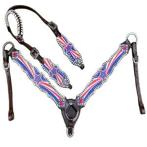 Design exclusivo Cavalo Western Designer Headstall & Peitoral Western Horse Headstalls e rédeas a preço barato