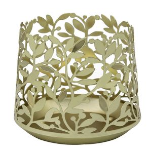 Porte-bougie votif en métal et verre Laef Design, finition dorée, forme ronde, pour la décoration de Noël, de la maison et des mariages - Product Image 5