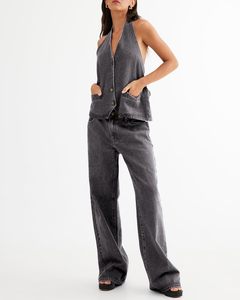 Traje de Verano para Mujer, Ajustado, de Mezclilla, Cómodo, Personalizable, de Alta Calidad, Más Vendido, Transpirable, de Secado Rápido, 100% Algodón - Product Image 3