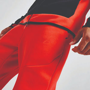 2026 OEM Design 69% Cotton 31% Polyester <b>Orange</b> Men Tech <b>Fleece</b> Tracksuit Full Zip Hoodie Joggers Sweatpants Sweat suit - Product Image 6