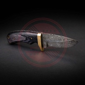 Couteau à éplucher en acier damassé fait à la main Couteau à éplucher à manche en bois de qualité supérieure avec étui en cuir - Product Image 3