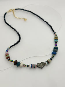 สร้อยคอสเตนเลสสตีลสีน้ำเงินใสสำหรับผู้หญิงสร้อยคอแฟชั่นแบบเรียบง่ายสำหรับฤดูร้อน - Product Image 2