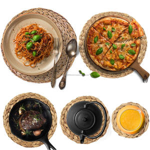 Juego más vendido de manteles individuales de jacinto de agua tejido Natural para mesa de cena boda mayorista vietnamita decorativo - Product Image 5