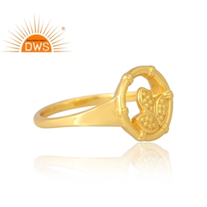 Increíble diseño 925 Plata 18K chapado en oro banda anillo Demi joyería fina para mujer regalo para ella - Product Image 4