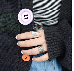 Anillo de banda ajustable para mujer, piedra preciosa de cuarzo rosa de Plata de Ley 925 para boda, fiesta, aniversario, joyería Wanderlust - Product Image 5