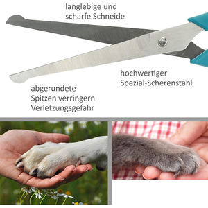 Tijeras de Aseo para mascotas con mango de plástico azul y blanco, uso de belleza, 17,5 cm, Chi, comprar tijeras para el pelo de perro con logotipo - Product Image 3