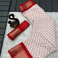 Dola sutra saree desainer saree heavy jacquard tenun perbatasan dan indah HD BATIK gaya cetak
