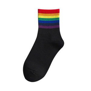 Unisex Athletic Ankle-Length Cotton <b>Socks</b> Vibrant Colors & Snug Fit for Daily Comfort Woven Logo on Body - Product Image 6
