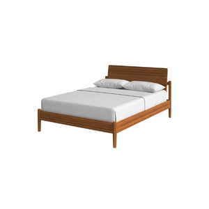 Meubles de lit en teck massif moderne avec structure à lignes nettes pour villa, chambre à coucher et maison privée - Product Image 3