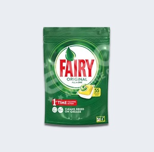 Fairy Original Tout-en-un - 55 Lavages - Nettoyage Classique et Fraîcheur pour Vos Vaisselle - Product Image 6