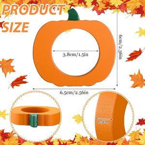 Servilleteros de Madera Premium con Forma de Calabaza, Vajilla Ecológica con Temática Otoñal para Fiestas y Eventos de Acción de Gracias, Logotipo Personalizado Disponible - Product Image 5