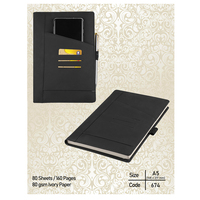 Cahier de notes d'affaires léger et de luxe en cuir pour employés de bureau d'écrivain enseignants d'université
