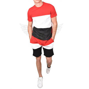 Conjunto de ropa de calle para hombre al por mayor, pantalones cortos y camisetas de algodón, chándal de verano con logotipo personalizado, ropa deportiva, conjunto de camisas y pantalones cortos - Product Image 1