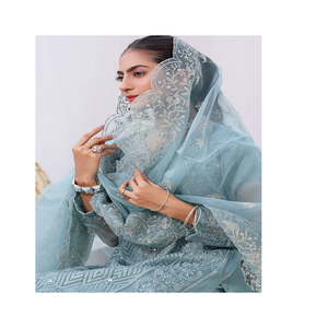 Robes de pelouse pakistanaise Salwar Kameez femmes Shalwar Kameez pakistanaise inde vente en gros robe de pelouse pakistanaise - Product Image 1