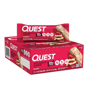 Barres protéinées Quest Nutrition au chocolat blanc et framboise (lot de 12) - Product Image 1