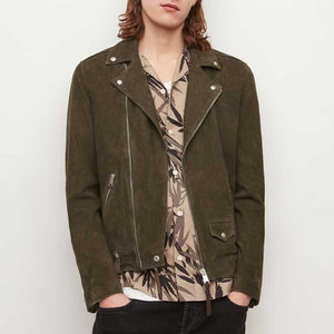 แจ็กเก็ตหนังกลับคาวบอยสำหรับผู้ชายคอลเลคชั่นฤดูหนาวสไตล์สตรีทแจ็กเก็ตหนังนิ่ม - Product Image 2