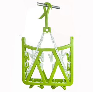 ที่แขวนเสื้อผ้าพลาสติกพับเก็บได้ราวแขวนเสื้อผ้าพร้อมคลิปหนีบ32อัน - Product Image 5