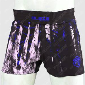 Blaze Custom Short de combat MMA/BJJ léger et écologique pour hommes, extensible dans les quatre sens, sans Gi, avec ceinture élastique - Product Image 3
