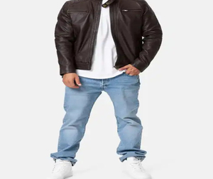 Chaqueta de Cuero Auténtico Vintage para Hombre, Chaqueta de Piel de Oveja Auténtica, Protección para Motociclista, 100 por Ciento, para Hombre - Product Image 5