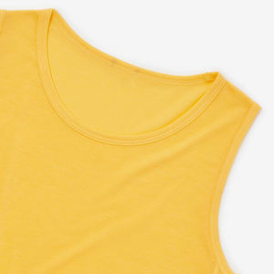 Camisetas sin mangas de jersey transpirables de alta calidad para mujer, de largo extendido, personalizables con etiqueta frontal, diseño liso - Product Image 6