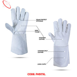 Vente en gros de gants de sécurité en cuir nappa personnalisés pour le soudage à l'argon et au TIG Guantes de Seguridad pour hommes du Pakistan - Product Image 2