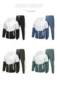 Chándal de entrenamiento para hombre con chaqueta de diseño moderno y pantalones Combo Material suave para uso diario Tallas grandes para invierno - Product Image 2