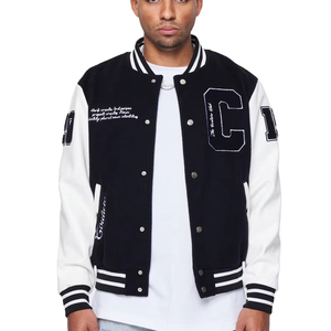 Vestes Letterman de baseball personnalisables OEM pour hommes avec broderie en chenille Veste universitaire personnalisée avec logo - Product Image 2