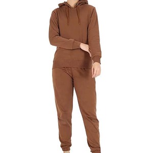 Best Price Winter Vintage Hooded Printed Solid Casual Knitted Breathable Eco-Friendly Sweatshirt Set Pants Suit Men Tracksuit - Product Image 3