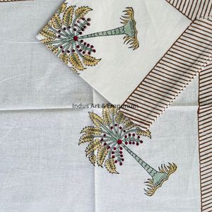 Hand Block Printed Placemat & Napkin - Buy Custom Printed Placemats,Hand Painted Table Cloth,Stock Hand Block <b>Place</b> <b>Mat</b> Napkin - Product Image 6