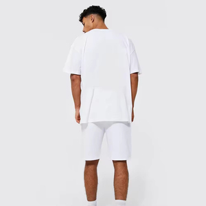 Men's Summer 2-Piece Vintage Casual Sports <b>Set</b> <b>Knitted</b> Quick Dry Breathable Polyester/Cotton Custom Color & Logo Custom Sizes - Product Image 4