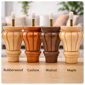 Pied de meuble en bois sculpté, pied de canapé, table ou lit en bois massif, design classique, finition naturelle, fournisseur d'usine OEM personnalisé - Product Image 3