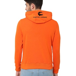 New arrival <b>pullover</b> <b>men</b> hoodies breathable factory rate cotton blended fleece solid color high quality premium streetwear - Product Image 3