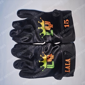 Guantes de béisbol de cuero Cabretta suave de ajuste personalizado de alta calidad transpirables cómodos en negro verde guantes de bateo personalizables - Product Image 3
