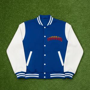 Letterman Leather <b>Jacket</b> Custom Design <b>Men's</b> Premium Quality Chenille Embroidery <b>Baseball</b> Streetwear Waterproof Windproof - Product Image 1