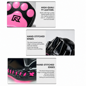 Cible de boxe RINGMATE en PU en forme de patte, noir, blanc, rose, équipement d'entraînement durable - Product Image 4